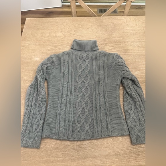 Barami gray cable knit turtleneck sweater medium - Picture 3 of 6